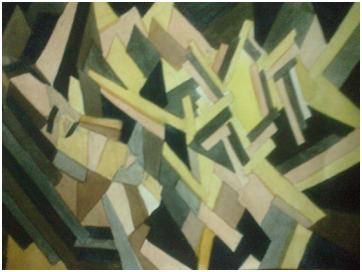 image 2 - Signature style painting...Fascination with blocks